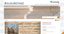 Desktop Screenshot of bausubstanz.de