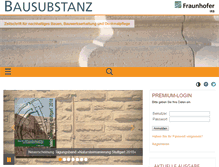 Tablet Screenshot of bausubstanz.de